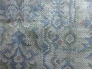 アンティーク　更紗模様織り出し本場大島紬着物(5マルキ)